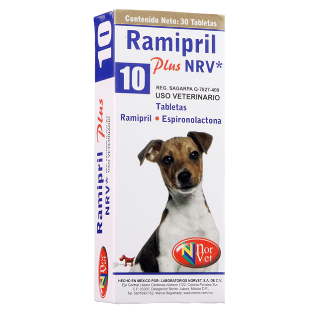 Ramipril Plus 10, 30 Tabletas - Norvet Ramipril Plus 10, 30 Tabletas - Norvet